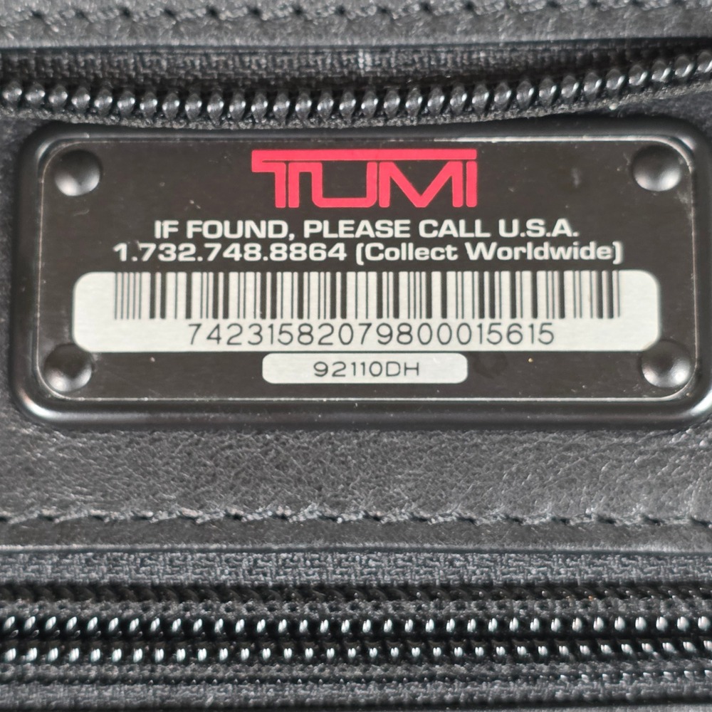 TUMI Alpha Medium Crossbody Black Leather Vertical Multi Pockets Messenger Bag - Picture 2 of 9